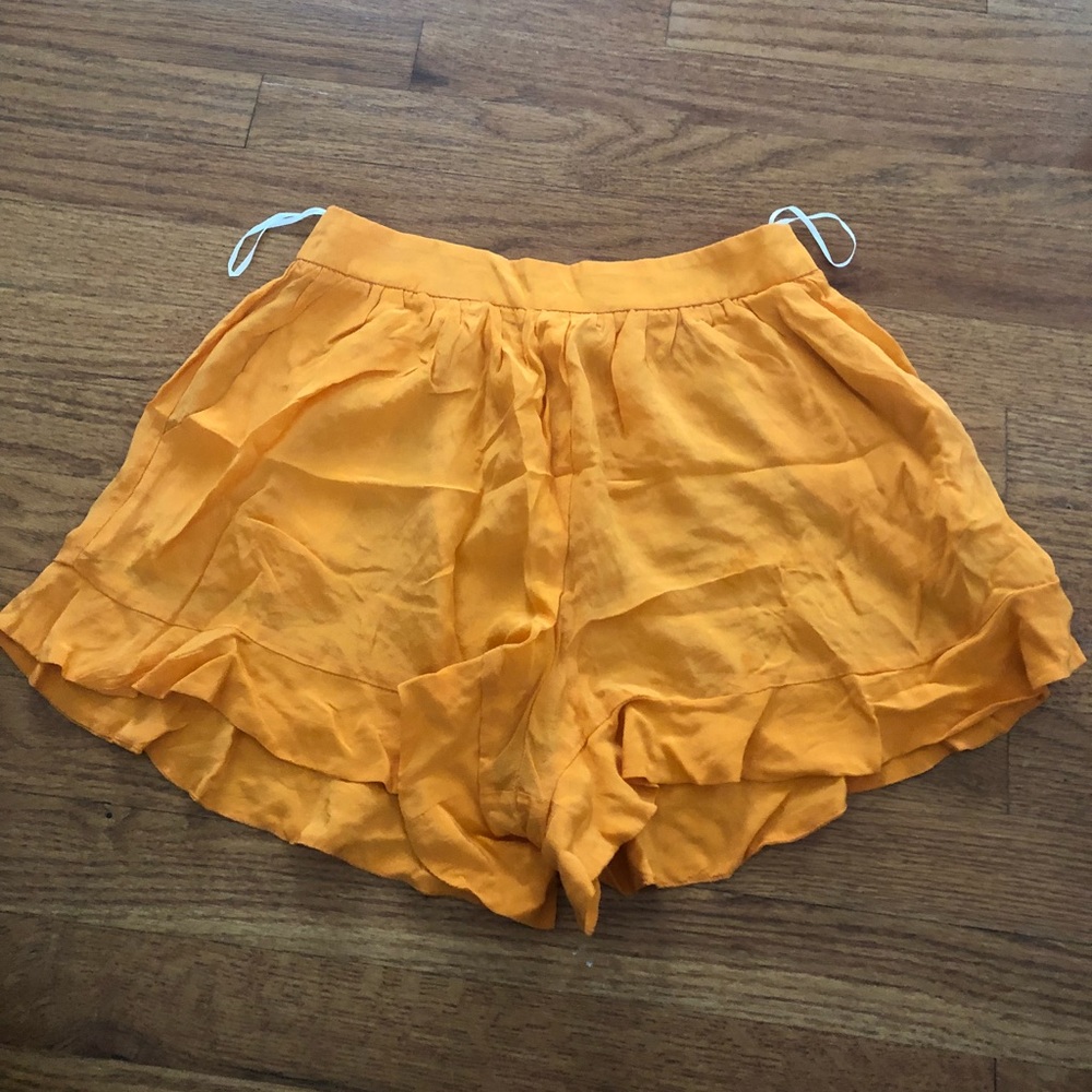 High waisted tangerine shorts